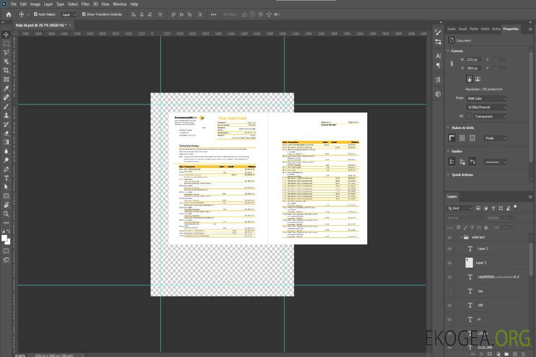 Modèle de relevé bancaire du Commonwealth d'Australie au format Excel et PDF (3 pages), version 2 template